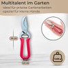 TOPANBIETER 999 Gartenschere – 14 cm rote Obst- und Blumenschere,