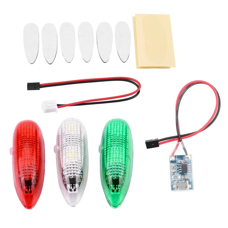 3pcs/set Drone Flash LED Wireless Light for RC Fix Wing