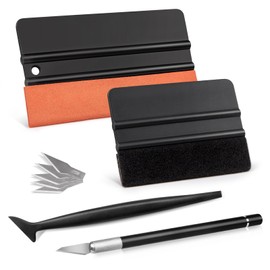 WRAPXPERT Window Tint Kit, Profession Vinyl Wrap Tool Kit with Craft Knife and Blades, 2PCS Felt Squeegee (5.03" & 3.9"), Micro Squeegee for Car Window Tint Installation Kit