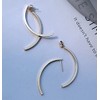 Jimin Motif Earrings, 2 Pieces for Both Ears, Curved Bar