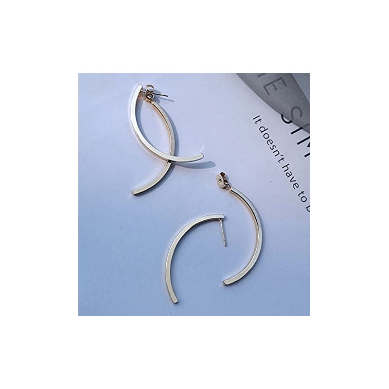 Jimin Motif Earrings, 2 Pieces for Both Ears, Curved Bar