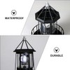 Cabilock Rotating Lighthouse Solar Light Outdoor Garden Beacon Lamp Water