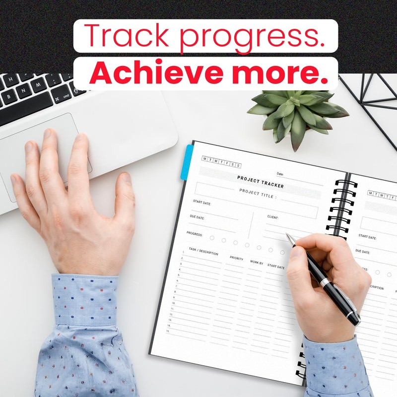 Meeting Notebook for Work 8.5x11 – Professional Meeting Planner with