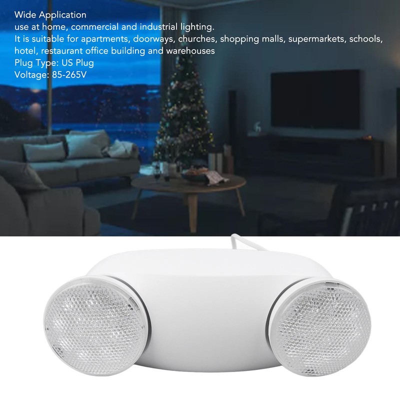 Emergency Light with 2 LED Lamps Commercial Emergency Light Emergency