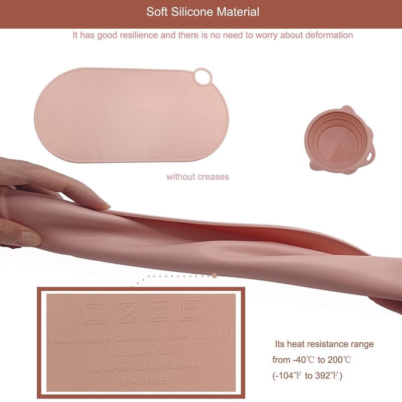 Makeup Mat for Vanity- Heat Resistant, Portable,Silicone Mat for Hair