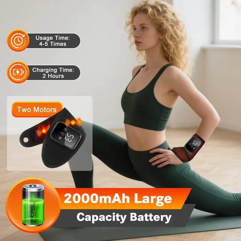 Heated Wrist Massager with Vibration – USB Rechargeable Wrist Heating