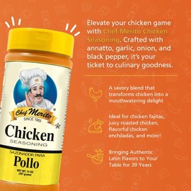 Chef Merito Chicken Seasoning, 14 Ounce