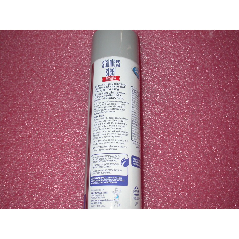 SPRAYWAY STAINLESS STEEL CLEANER & POLISH OIL BASED MADE IN