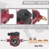 TOPWAY 3/4" NPT 110V Hot Water 3-Speed Circulation Recirculating Pump