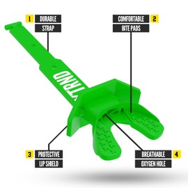 Nxtrnd Two Football Mouth Guard, Football Mouthpiece with Strap, Fits Adult & Youth (Green)