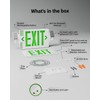 Sunco 6 Pack Green Exit Signs With Emergency Lights, Two