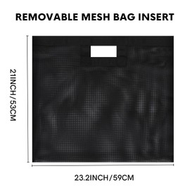 MORXPLOR Fish Tournament Fishing Weigh in Bag 26x23 inches With Removeable Mesh Bag Insert, Fish Bags Heavy Duty With Airtight Leakproof Zipper,Adjustable Shoulder Strap