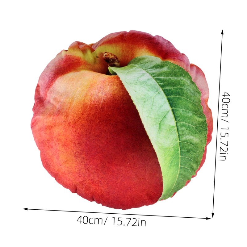 Operitacx Peach Shaped Plush Cushion Novelty Fruit Pillow for Sofa