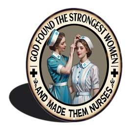 Funny Tin Metal Signs God Found The Strongest Women Vintage Sign Metal Tin Sign Home Wall Decoration 8×12Inch (2494)