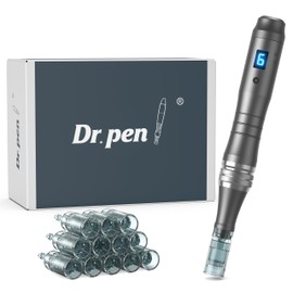 Dr.Pen Ultima M8 Microneedling Pen, Original Dr Pen Electric Microneedling Machine Professional Microneedle Pen Kit for Face Body Hair Beard Growth Gift - 12 Cartridges