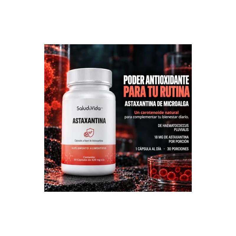 Salud & Vida MX - Astaxantina 18mg Concentrada (420mg peso
