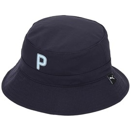 Puma Men's Bucket Hat, Golf, P Earmuffs Hat, deep navy