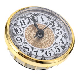 Yardwe Craft Watch Insert Replacement Watch Insert with Movement Round Watch Insert Watch Head Insert DIY Watch Insert Dial Bell Quartz Watch Accessories Metal Mosaic Rome