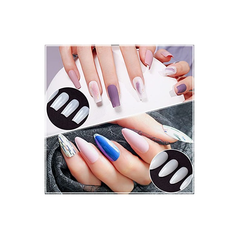 Kalevel 500 Pcs Nail Practice Tip Nail Tip Long Oval