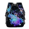 MIEPOS Cute Axolotl Backpack,Lovely Axolotls Polyester Backpacks, Lightweight Double Shoulder