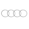 Rtrhinotuning 75mm Black Wheel Center Cap Rubber O-Rings Set 4