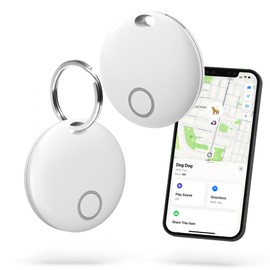 Air Tags-2 Pack GPS Tracker, Key Finder Bluetooth Luggage Tracker with Keychain, Works with Apple Find My (iOS Only), Item Locator for Key, Wallet, Suitcase, Bags, IP67 Waterproof, Battery Include