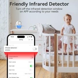 CPVAN Home Alarm System, 2.4G WiFi PIR Motion Sensor Alarm, Wireless DIY Smart Door/Window Alarm for Home Security with Phone APP Alert 9 Pieces Kit (PIR Alarm Hub, 6 Door Sensors, 2 Remotes), White