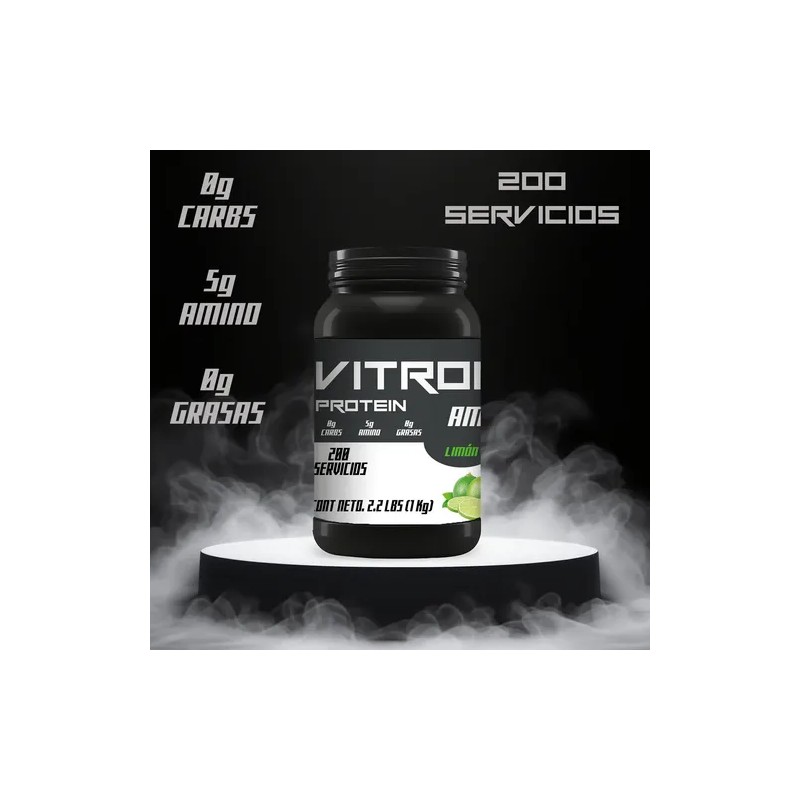 Aminoácido Suplemento En Polvo 1kg Vitron Protein 200servis
