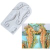 4-Hole Sizes Cute Seahorses Shapes DIY 3D Silicone Mold Making