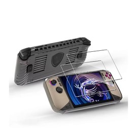 Clear Case for MSI Claw 8 AI+/MSI Claw 8 AI Plus + 2 Pack Screen Protector ,Shock Absorption Anti Scratch Transparent TPU Protective Case for MSI Claw 8 AI+/MSI Claw 8 AI Plus,Transparent