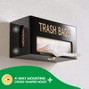 Libreshine Extra Large Black Bamboo Trash Bag Organizer Roll Holder,