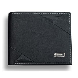 Carteras para Hombre，Billeteras para Hombre，Cartera Tarjetero，Caballero Cartera de Piel Sintética para Billetes y Tarjetas Credito(Negro)