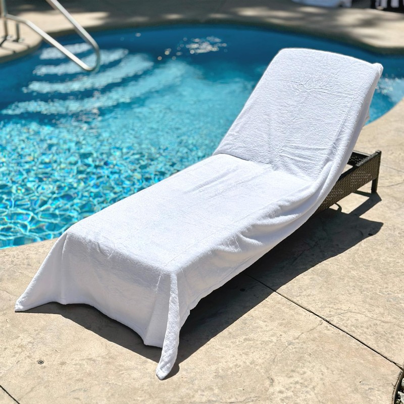 ARLU HOME Large Luxury Chaise Pool/Lounge Chair Cover Towel -