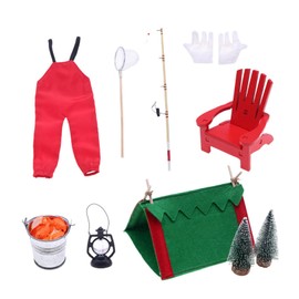 Perfeclan Accessories Doll Fishing Tackle for Elf Dolls DIY Christmas Party Decoration