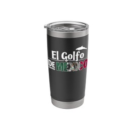 El Golfo De Mexico Dolphins Mexican Flag Gulf Of Mexico Stainless Steel Insulated Tumbler