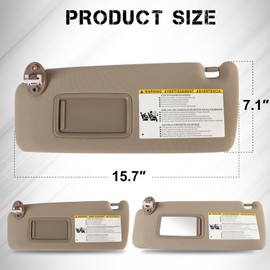 PEVAST Left&Right Side Sun Visor Replacement for 4RUNNER Toyota 2010 2011 2012 2013 2014 2015 2016 2017 2018 2019 2020 2021 2022 2023 Sunvisor Replaces 74320-35A91-E1,74310-35B01-E1 (Beige)