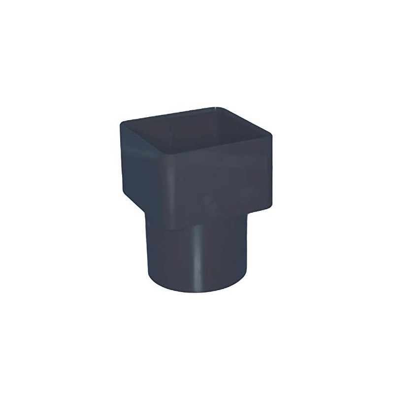 Anthracite Grey Square to Round Downpipe Adaptor Connector, Freeflow Systems
