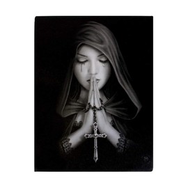 ANNE STOKES Fantastisches Design – Gotisches Gebet – Leinwandbild auf Rahmen, Wandschild/Wandkunst