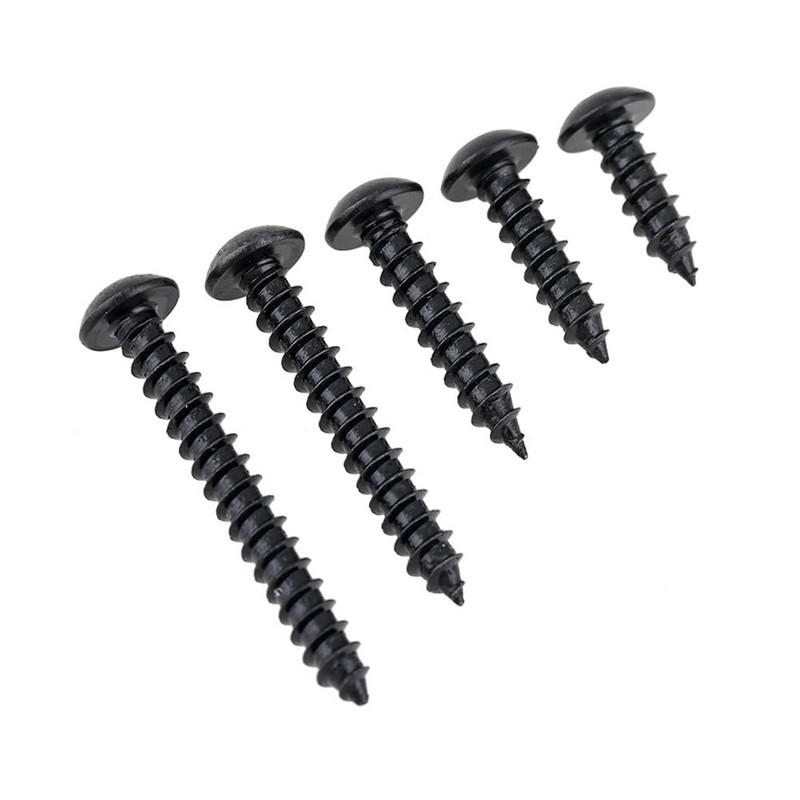 FEEIMOL Round Head Self Tapping Screws Wood Screws Black Hex