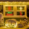 TWINGLEHOME 4 Pack 50L Christmas Window Silhouette Lights Decorations,Including: Santa