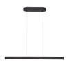 Black Wood Linear Pendant Light – Dimmable LED Chandelier with