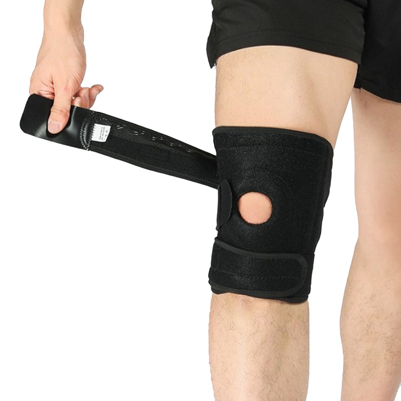 Meniscus Protective Knee Pad Black Free Size Anti Slip Adjustable