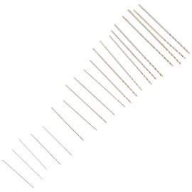 Kaufhof 06-00090 20 piece Tiny Small Drill Bits #61-80 Numbered Sizes High Speed Steel (HSS) Wire Gauge