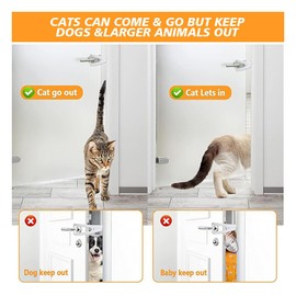 2 Pcs Cat Door Holder Latch Strap for Cat，Pet Door Latch Holder Easy to Install & Use，Cat Door Stopper Keep Dogs Out (White)