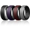 Egnaro Silicone Rings For Men, Rubber Wedding Bands For Him,