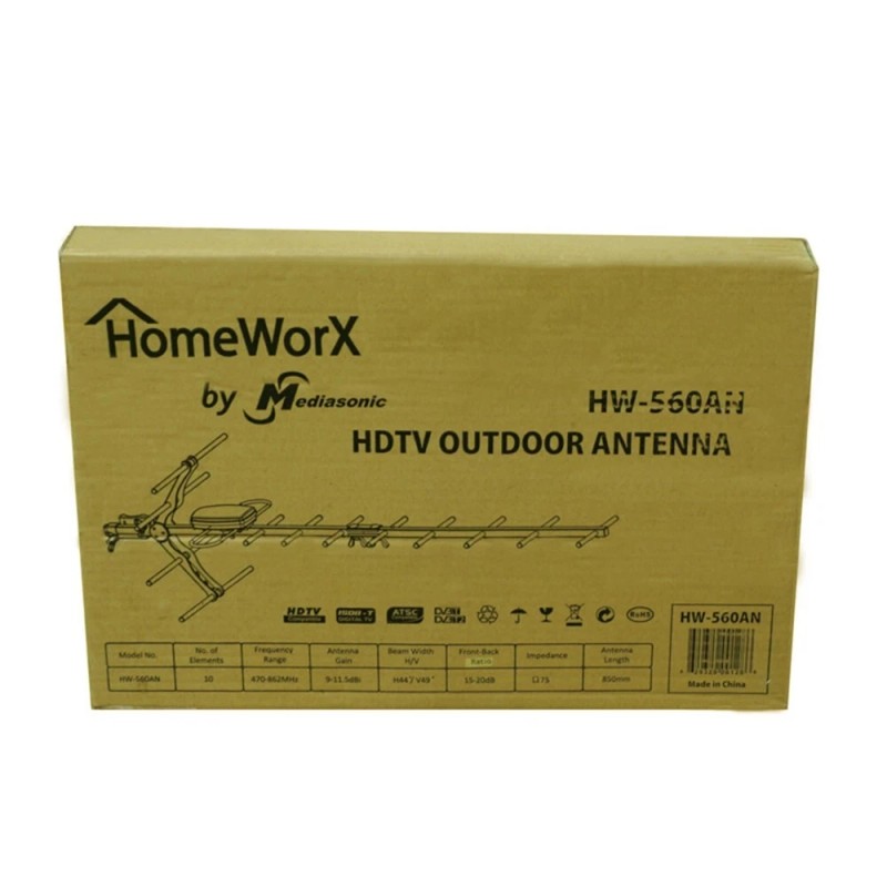 Mediasonic HW-560AN HD TV Outdoor Antenna Support 1080P 4K -