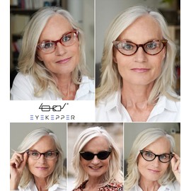 Eyekepper 6-Pack Womens Cat Eye Reading Glasses Include Sunshine Readers (One for Each Color, 2.00)
