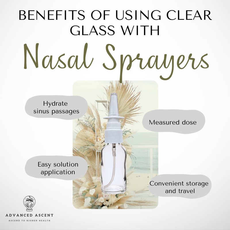 ADVANCED ASCENT Clear Glass 1 oz with Nasal Sprayer -