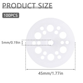 100Pcs Clear Plastic Flat Washers Load Spreading Transparent Foam Board Washers Insulating Fixings Plastic Washers with Screws for Fixing and Fastening