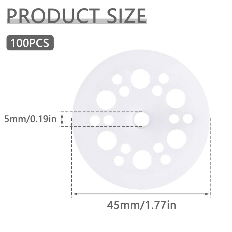 100Pcs Clear Plastic Flat Washers Load Spreading Transparent Foam Board